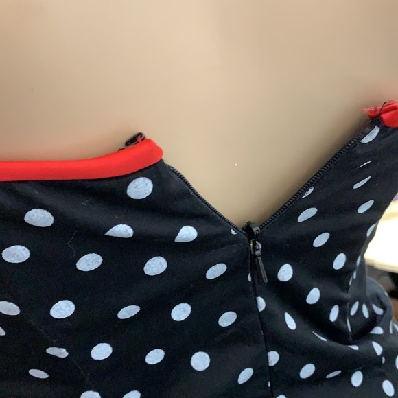 Jessica McClintock Strapless Polka Dot Dress - Picture 4 of 5